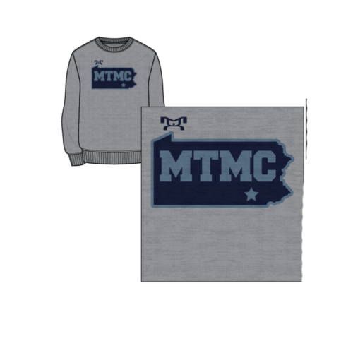 Manheim Township Mat Club Sublimated Grey Crewneck