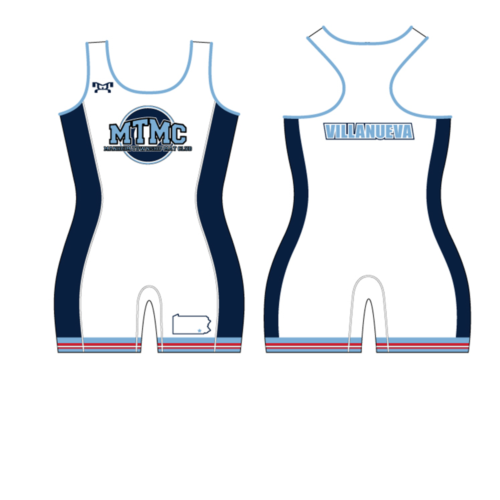 Manheim Township Mat Club Women's White Singlet W Name