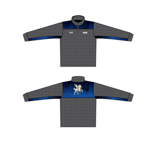 Roosevelt HS Roughriders Custom Heathered Quarter Zip  (Heathered fabric may vary in color & texture)