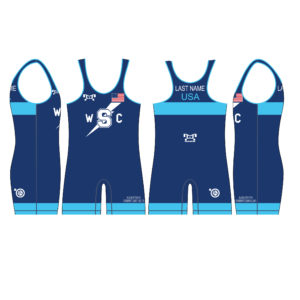 Saratoga Wrestling Club Blue Singlet