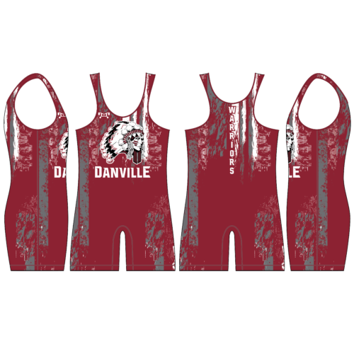 Danville Warriors Men's Singlet With Logo On Front 2024