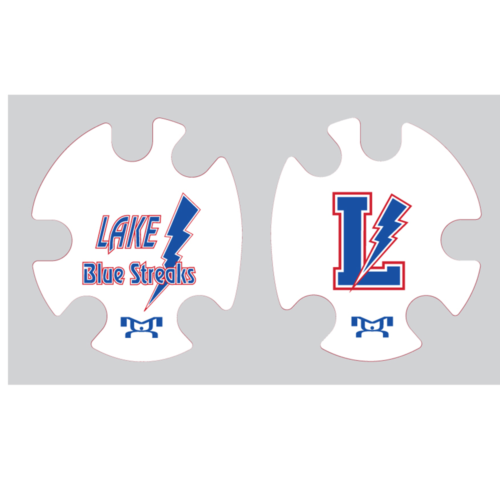 Lake Blue Streaks Wrestling Custom Head Gear Decal