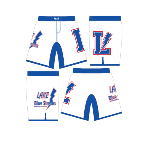 Lake Blue Streaks Wrestling Custom Fight Shorts