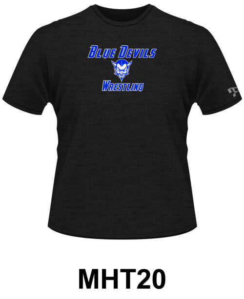 Blue Devils Custom Grey Heatpress T-Shirt
