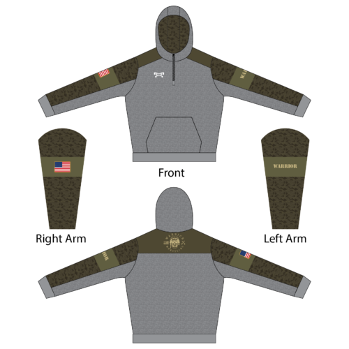 Warrior Wrestling PA Custom Quarter Zip Hoodie 2024