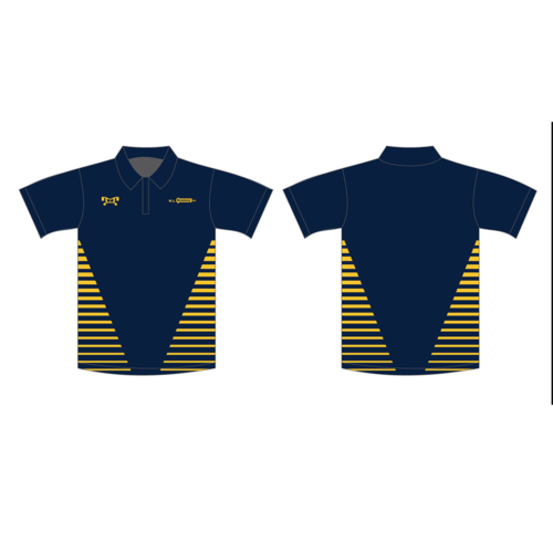W.L Roenigk Inc Custom Navy & Gold Custom Polo