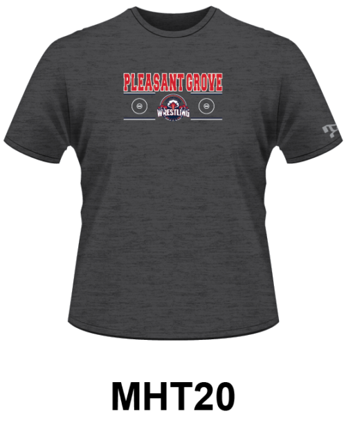 Pleasant Grove Custom Grey Heatpress T-Shirt
