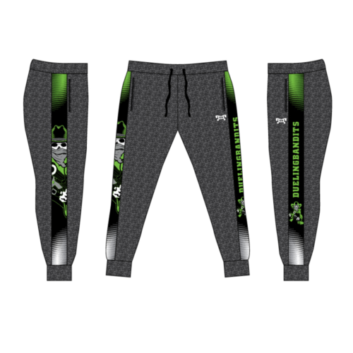 Dueling Bandits Custom Green Joggers  (Heathered fabric may vary in color & texture)