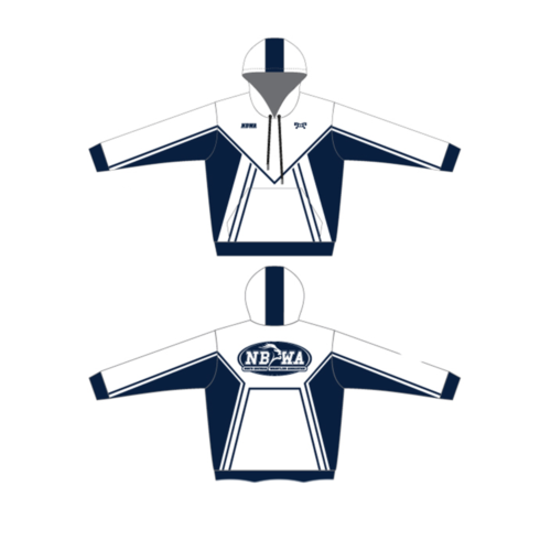 NBWA  Sublimated White Hoodie