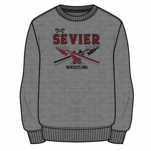Sevier Middle School Sublimated Decal Grey Crewneck