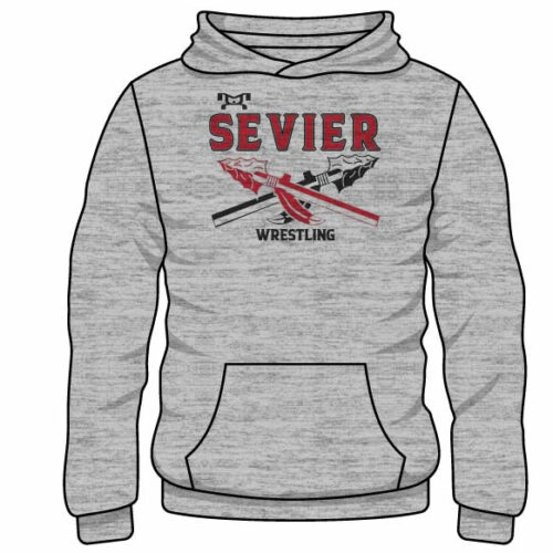 Sevier Middle School Sublimated Decal Grey Hoodie