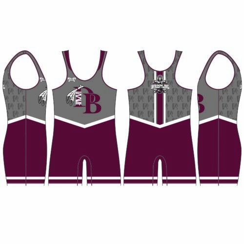 DOBYNS BENNETT WRESTLING Grey Custom Singlet