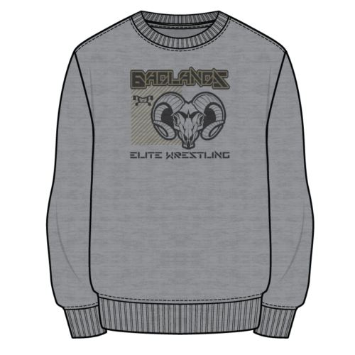 Badlands Elite Sublimated Decal Grey Crewneck  2024