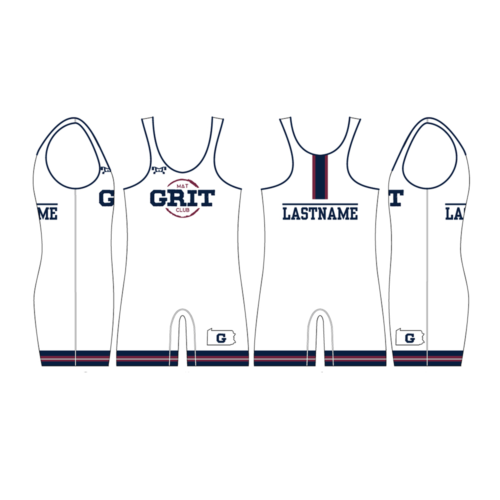 Grit Mat Club White Custom Mens Singlet