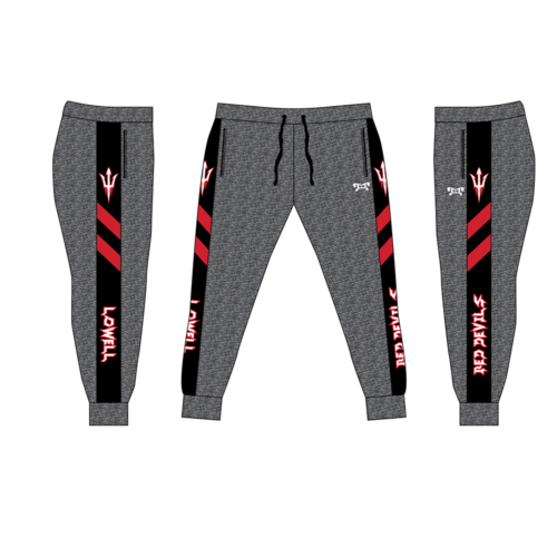 Lowell Red Devils Custom Joggers   (Heathered fabric may vary in color & texture)