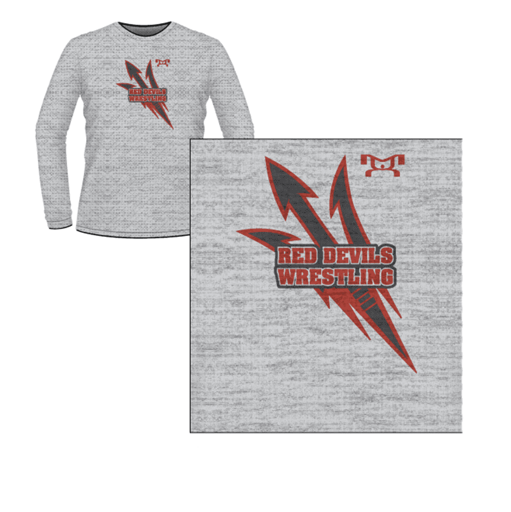 Lowell Red Devils Custom Sublimated Decal Long Sleeve MyHOUSE Sports Gear