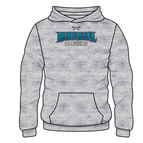 Lower Burrell Youth Wrestling Sublimated Decal Grey Hoodie