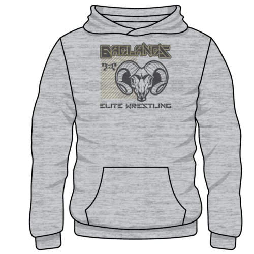 Badlands Elite  Custom Sublimated Decal Grey Hoodie  2024