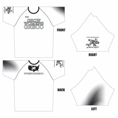 Rideout Podcast Custom Grow Womens Greco Sublimated Dri-Fit T-Shirt