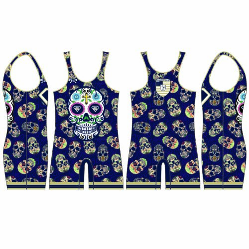 Elite Athletic Club Navy Roses Halloween Men's Singlet