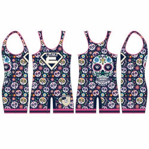 Elite Athletic Club Pink Skull Halloween Men's Singlet