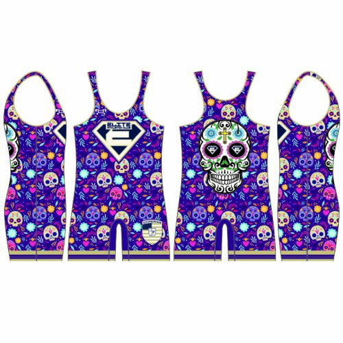 Elite Athletic Club Purple Skull Halloween Men's Singlet