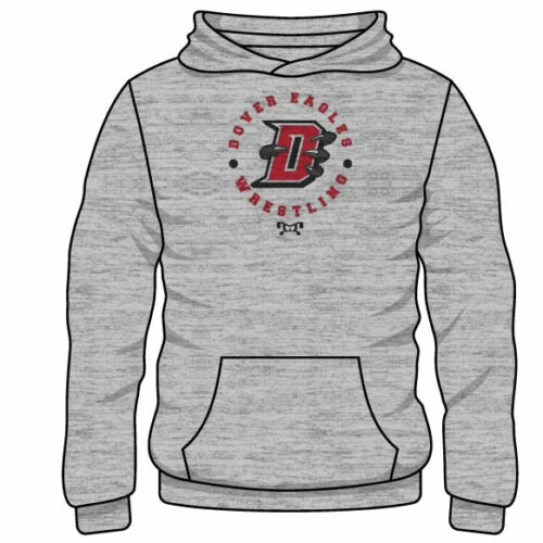 Dover Youth Wrestling Custom Sublimated Decal Grey Hoodie