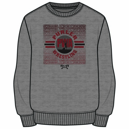 Purler Wrestling Academy Sublimated Grey Crewneck