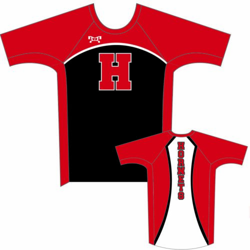 Honesdale Jr High Team Store Custom Red Sleeve Compression Shirt