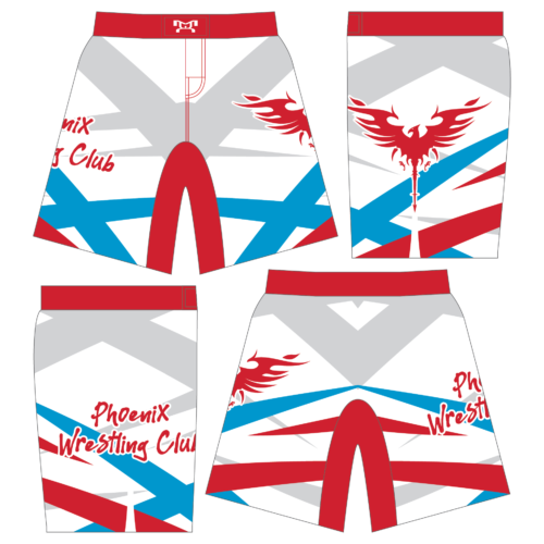 Phoenix Wrestling Club Custom White Fight Shorts