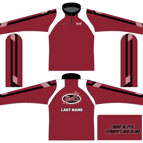 R.D.P. Elite Wrestling Club CARDINAL Men's Quarter Zip