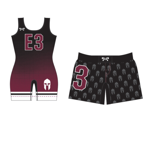 E3 WRESTLING WOMEN Essential 1 RED SINGLET Combo