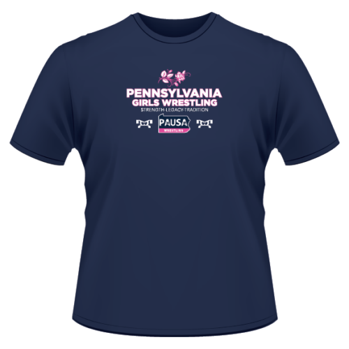 PAUSAW 2023 GIRLS NAVY POLY DECAL T SHIRT