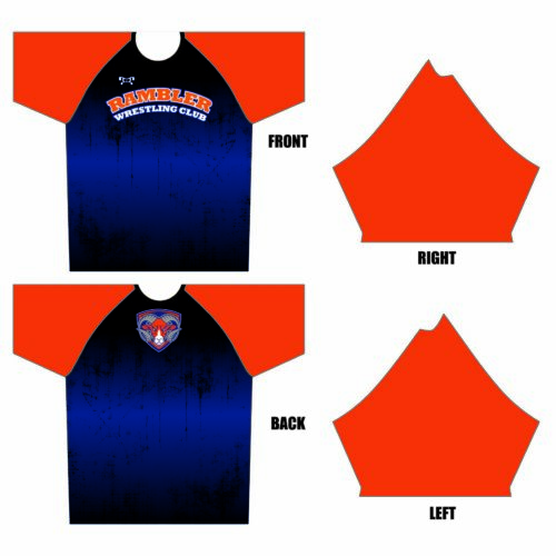 Rambler Wrestling Club Dri-Fit Orange T-Shirt  2023