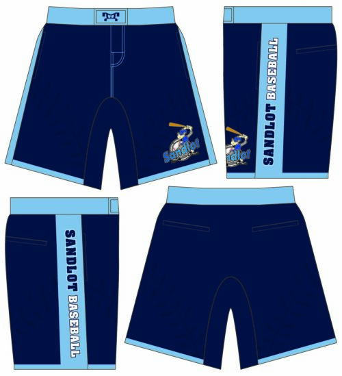 Sandlot Baseball Custom Trainers Cut Fight Shorts W Pockets