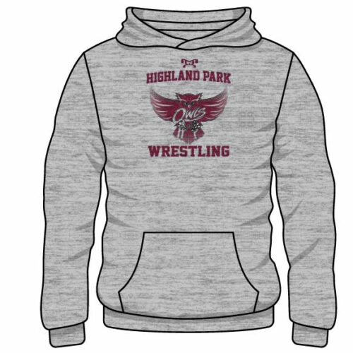 Highland Park High School Custom Sublimated Decal Grey Hoodie