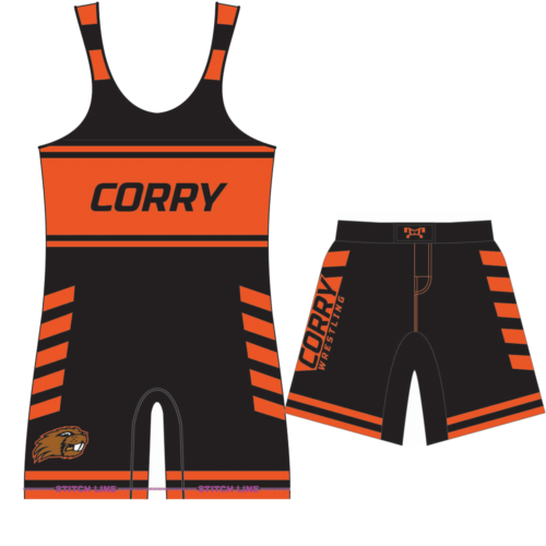 Corry Wrestling Men's Singlet & Fight Shorts Combo