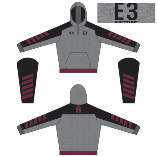 E3 WRESTLING Custom Quarter Zip Hoodie