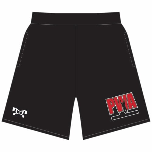 Purler Wrestling Academy Custom Red Mesh Shorts