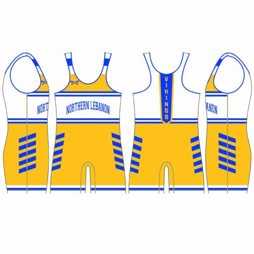 Northern Lebanon Wrestling Men's White & Gold Singlet