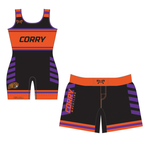 Corry Wrestling Women's Singlet & Fight Shorts Combo