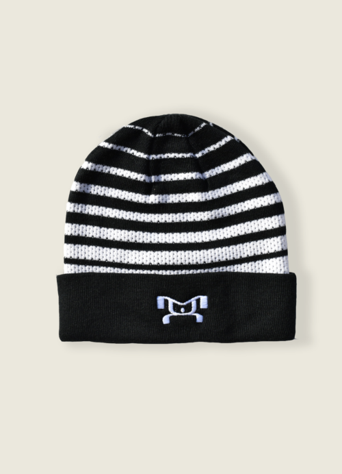 MyHOUSE Black & White Striped Beanie - Image 2