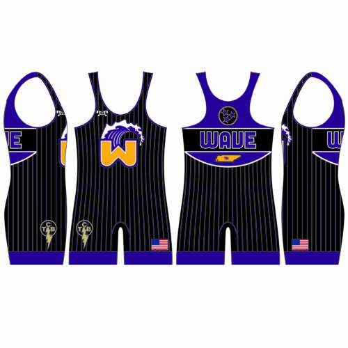Wave Wrestling Men's Singlet 1
