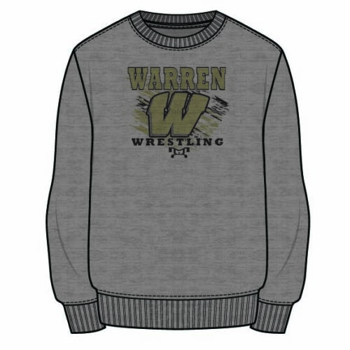 Warren Wrestling  Sublimated Decal Grey Crewneck