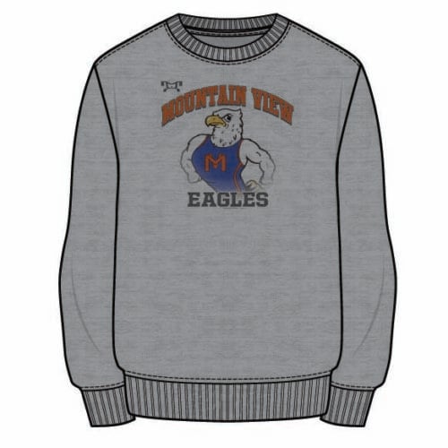 Mountain View Sublimated Decal Grey Crewneck