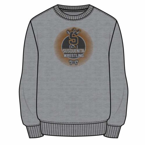 Susquenita Varsity Wrestling Sublimated Decal Grey Crewneck