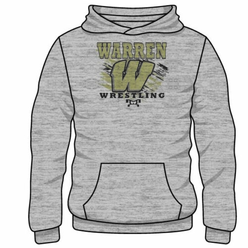 Warren Wrestling Custom Sublimated Decal Grey Hoodie