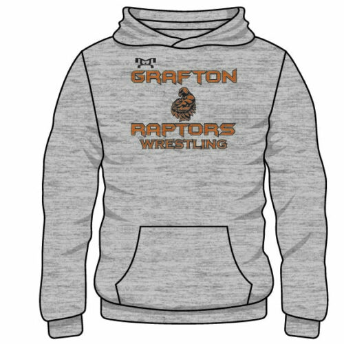 Grafton Wrestling Club Custom Sublimated Decal Grey Hoodie
