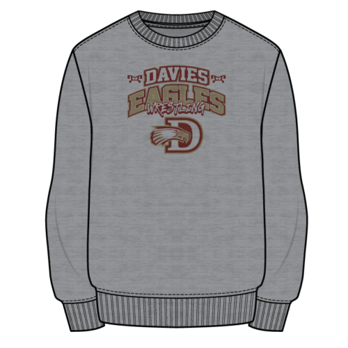 Davies Eagles Sublimated Decal Grey Crewneck
