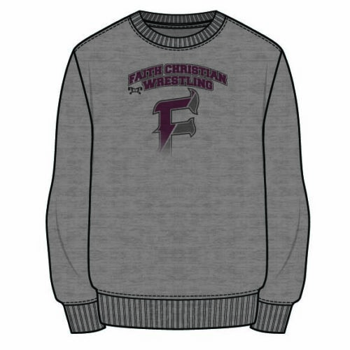 Faith Christian Academy Sublimated Decal Grey Crewneck